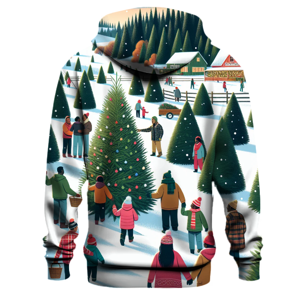 Joyful Snowy Tree Farm Hoodie