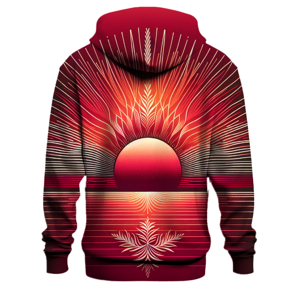 Crimson Dawn Fusion Hoodie