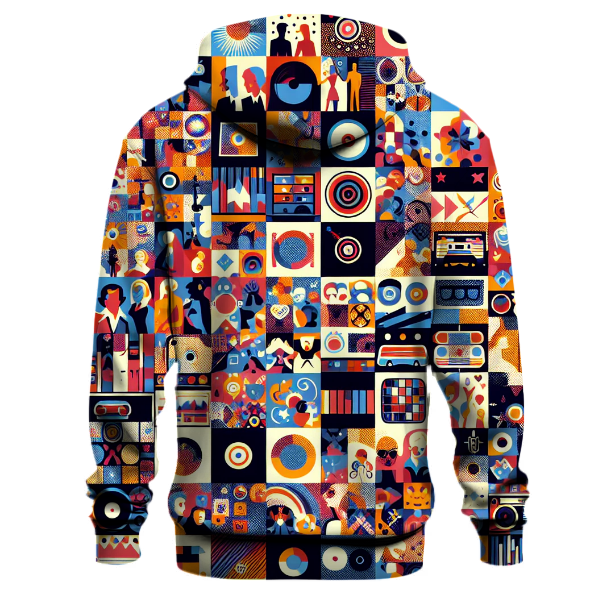 Retro Pop Culture Collage Hoodie