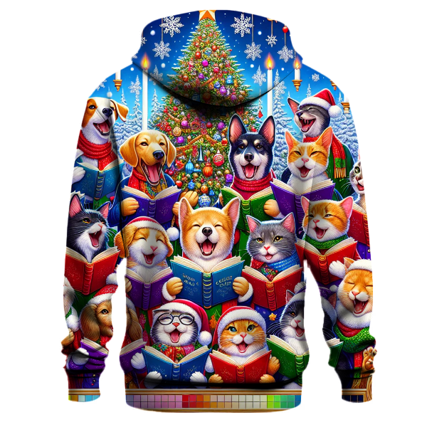 Cheerful Christmas Animal Choir Hoodie