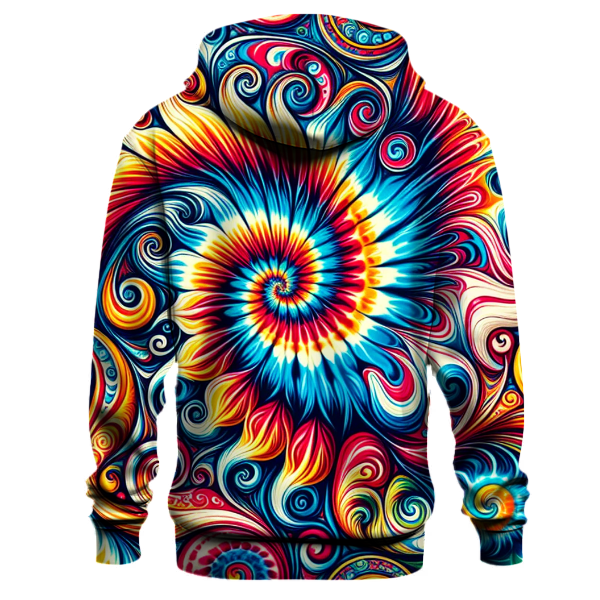 Electric Tie-Dye Swirl Hoodie