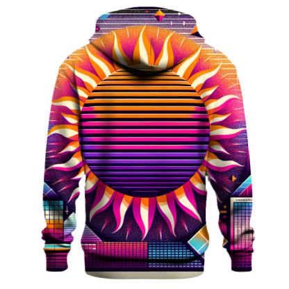 Bold Synthwave Sun Hoodie