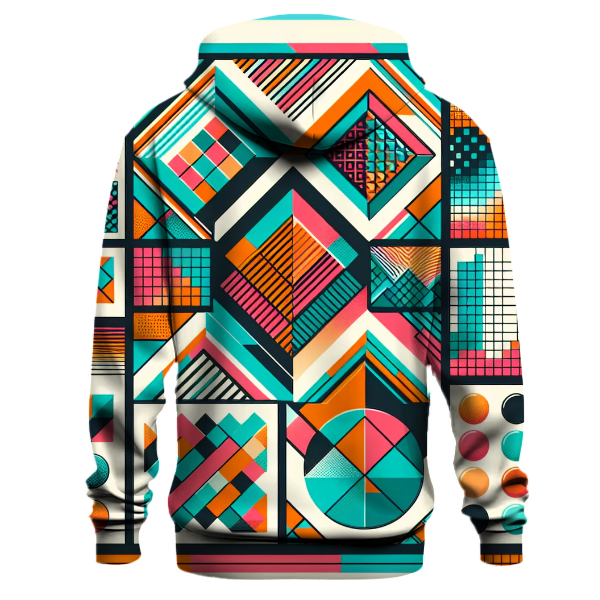 Bold Geometric Retro Hoodie