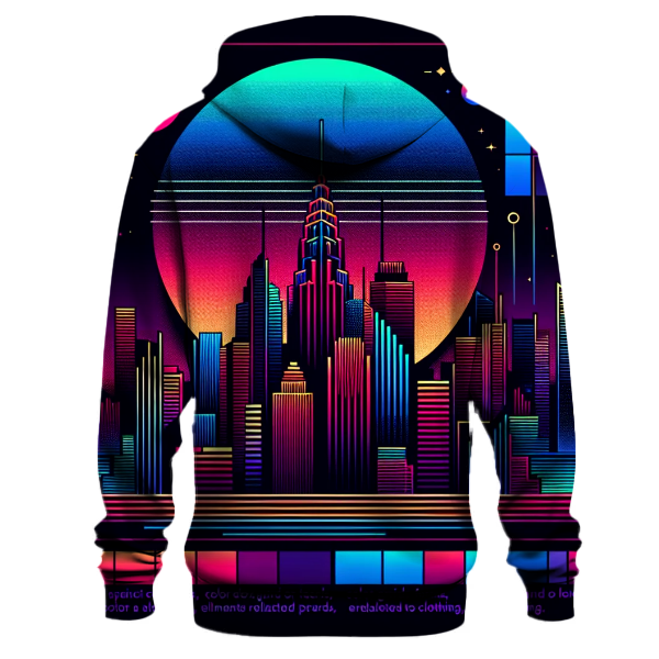 Hazy Neon Cityscape Hoodie