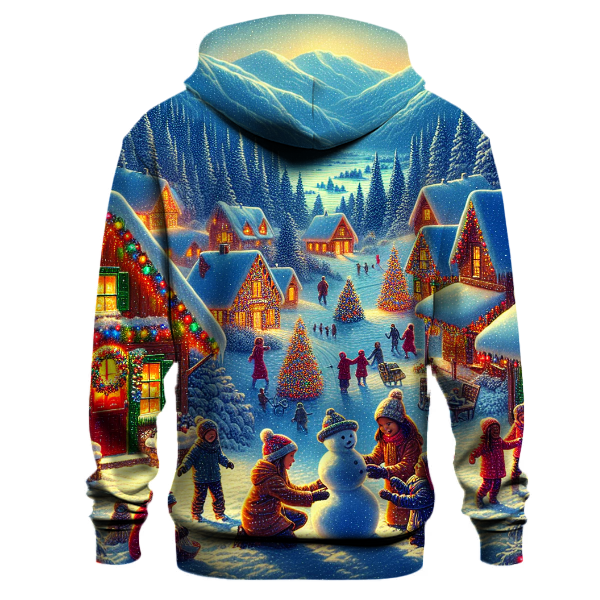 Whimsical Snowy Village Hoodie