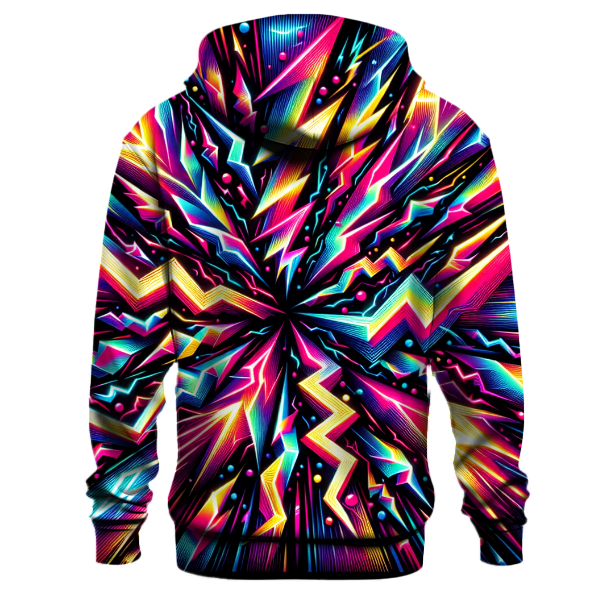 Retro Lightning Design Hoodie