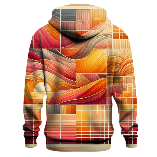 Sunset Grid Pattern Hoodie