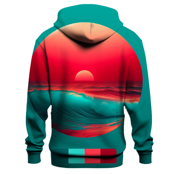 Crimson Ocean Gradient Hoodie