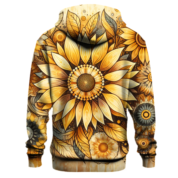 Sunflower Glow Tie-Dye Design Hoodie