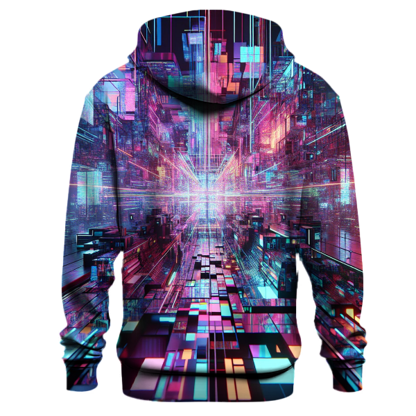 Neon Nights Glitch Hoodie