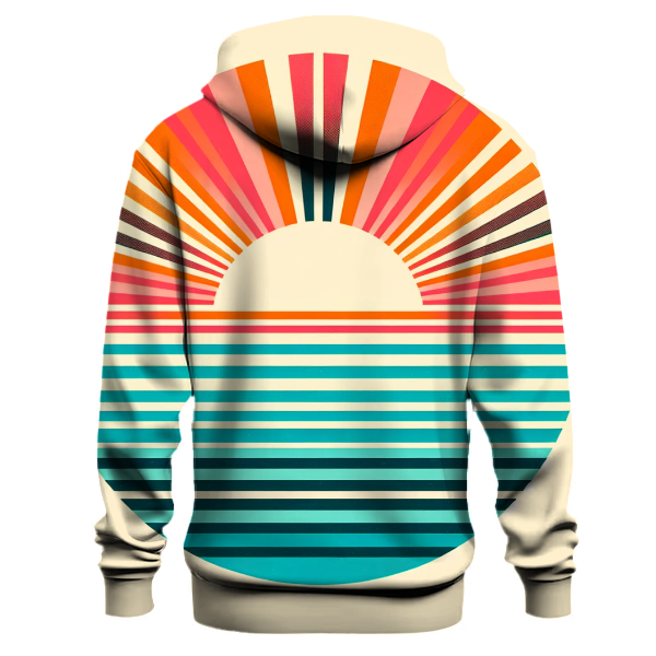 Retro Sunburst Stripes Hoodie