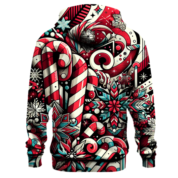 Candy Cane Stripes with Christmas Puns Hoodie