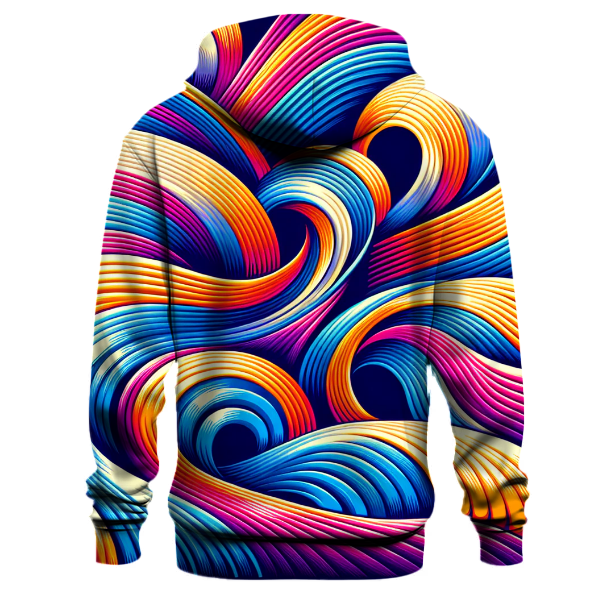 Wave Pattern Explosion Hoodie