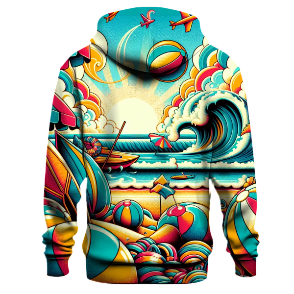 Funky Retro Beach Party Hoodie