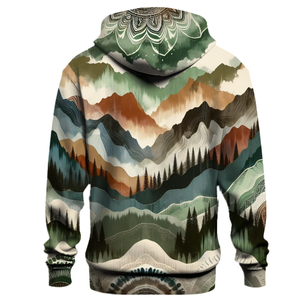 Mystical Mountains Tie-Dye Design Hoodie