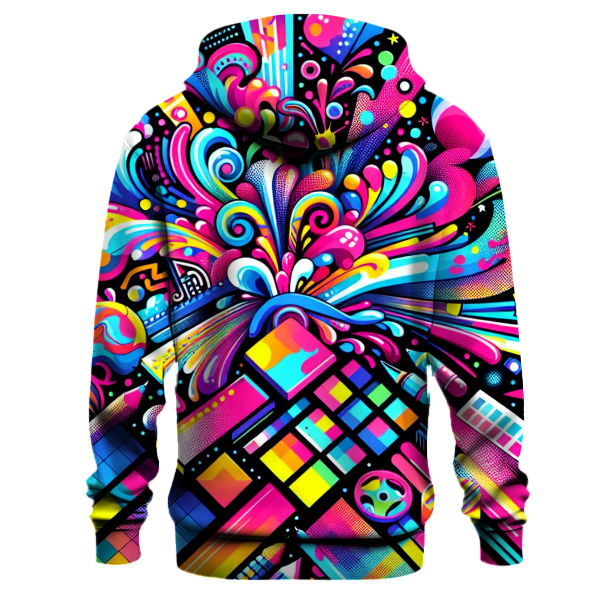 Neon Color Explosion Hoodie