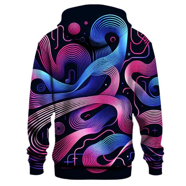 Abstract Synthwave Visions Hoodie