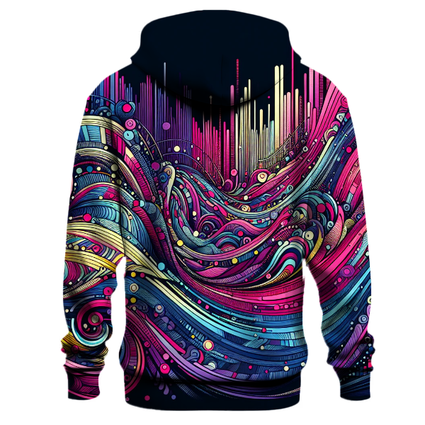 Colorful Waveforms Hoodie