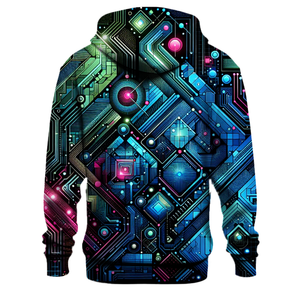 Retro Tech Patterns Hoodie