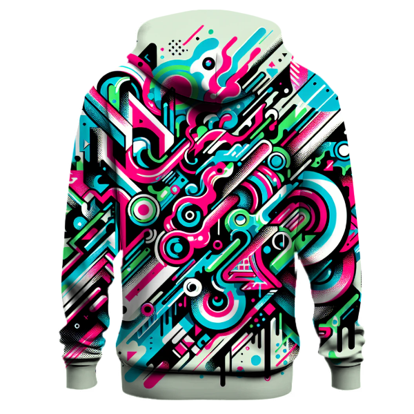 Neon Splash Graffiti Hoodie