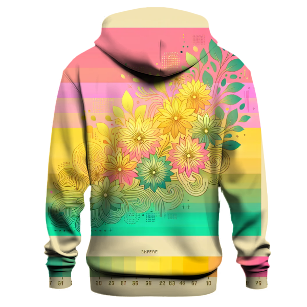 Floral Burst Gradient Hoodie