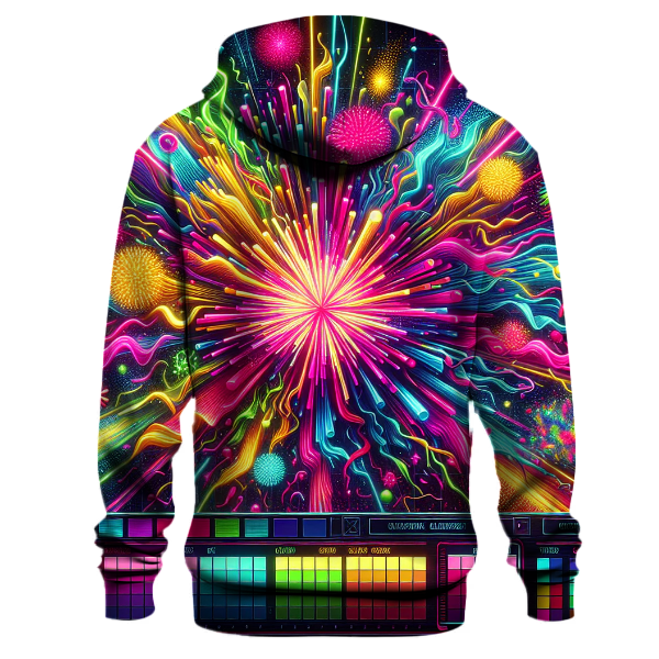 Neon Energy Burst Hoodie