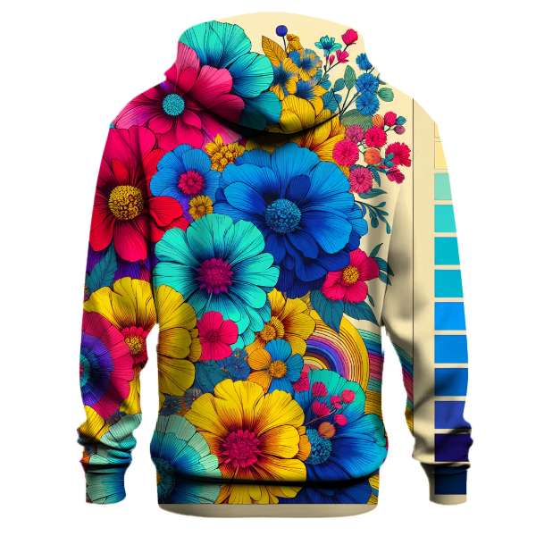 Funky 70s Floral Explosion Hoodie