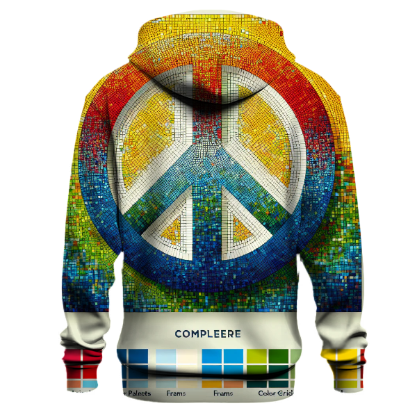 Peace Sign Mosaic Hoodie
