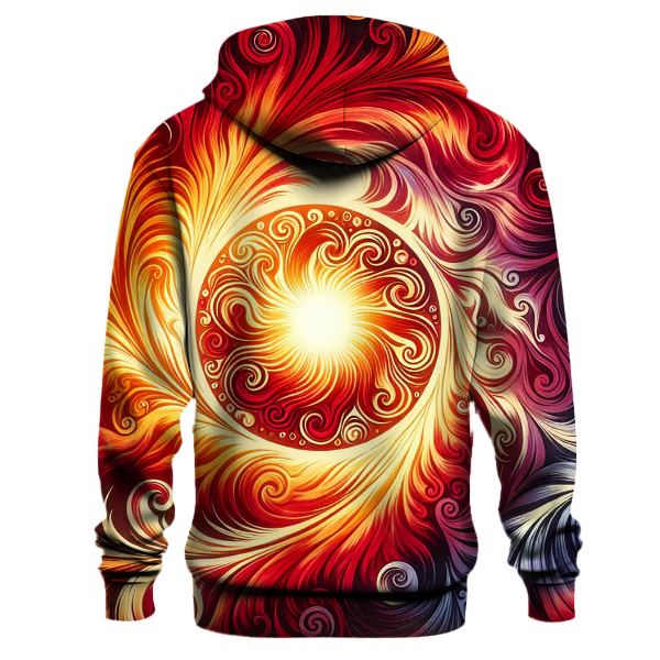 Crimson Dawn Embers Hoodie