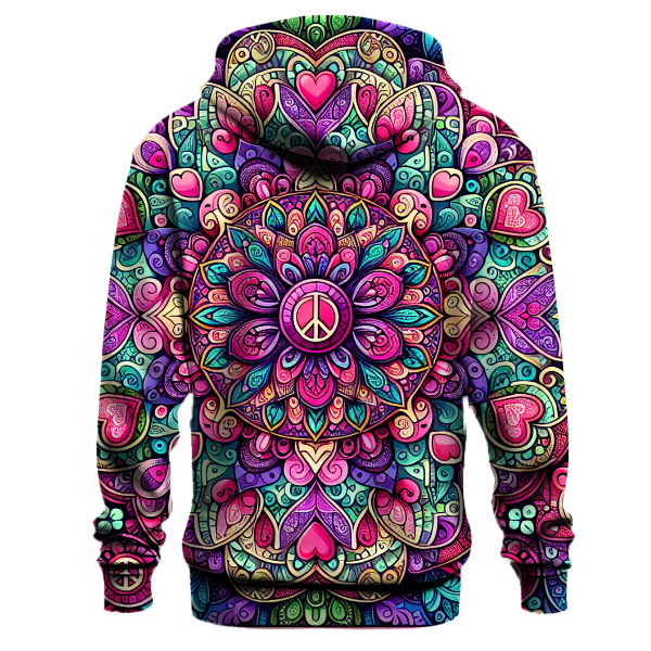 Peace and Love Mandalas Hoodie