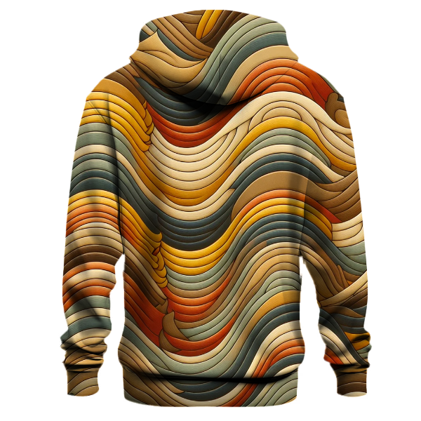Earthy Retro Wave Hoodie