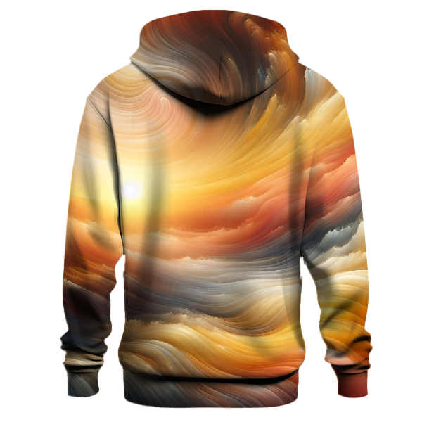 Golden Horizon Tie-dye Design Hoodie