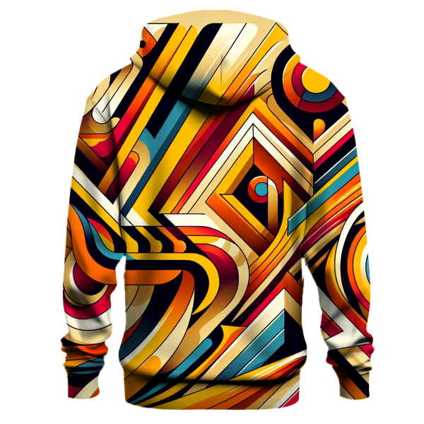 Retro Geometric Vibes Hoodie