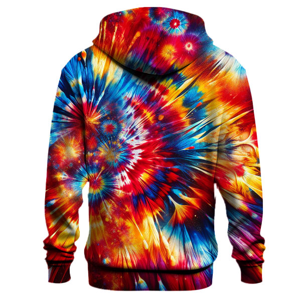 Festival Fireworks Tie-Dye Design Hoodie
