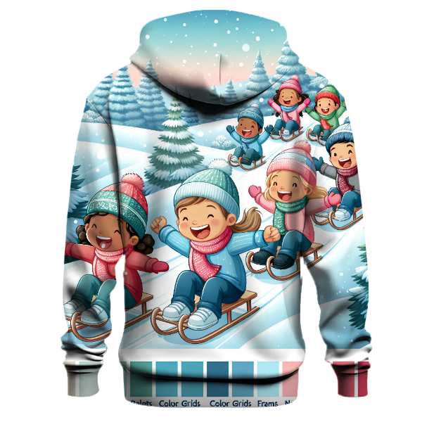 Charming Holiday Sledding Fun Hoodie