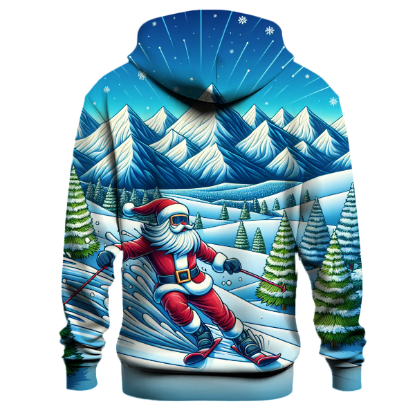 Skiing Santa Spectacle Hoodie