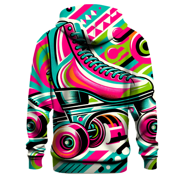 Rad Retro Roller Skates Design Hoodie