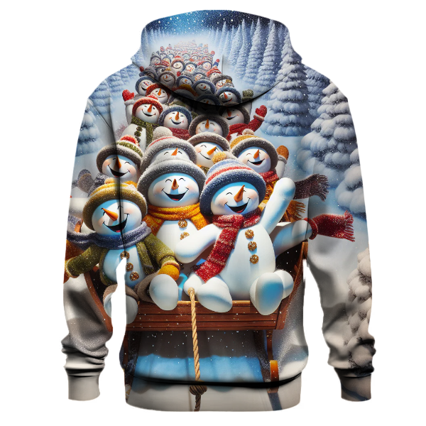 Jolly Snowmen Sleigh Ride Hoodie