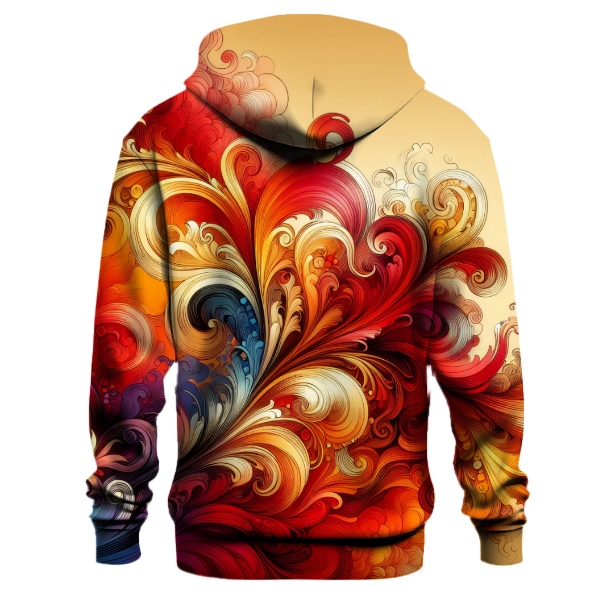 Flaming Sunset Tie-Dye Design Hoodie