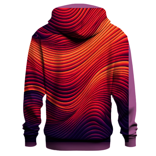 Crimson Sunset Flow Hoodie