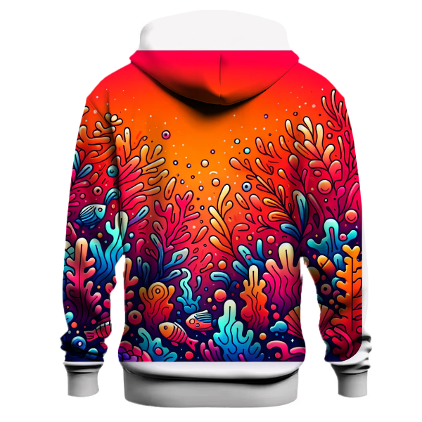 Vibrant Coral Fade Hoodie