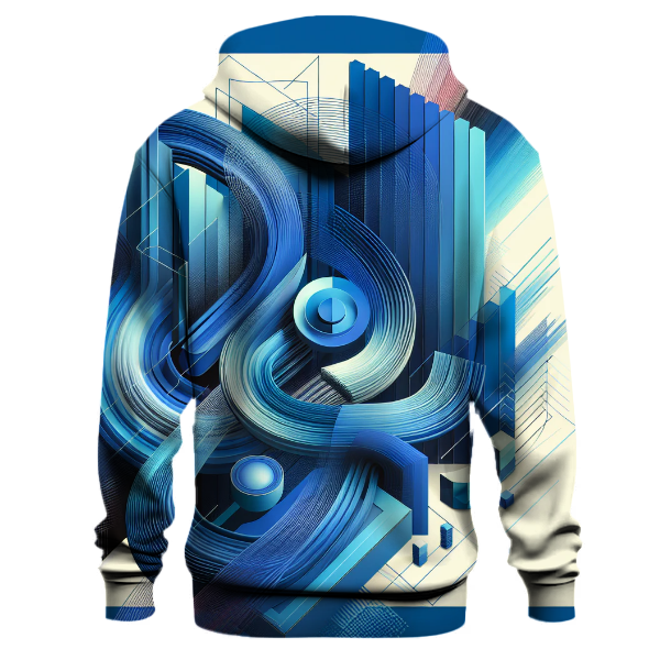 Electric Blue Abstract Hoodie