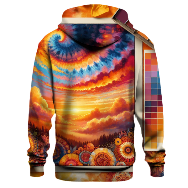 Golden Sunset Tie-dye Hoodie