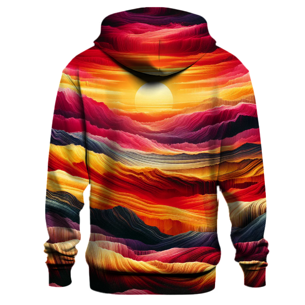 Fiery Sunset Tie-dye Design Hoodie
