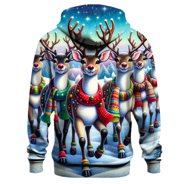 Cheerful Reindeer Parade Hoodie