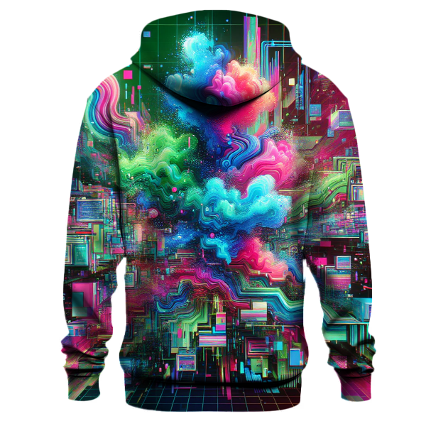 Glitch Retro Vibes Hoodie