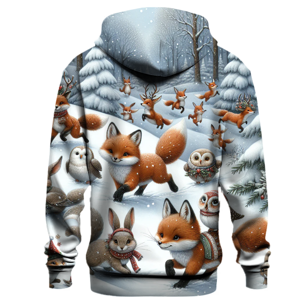 Snowy Animal Parade Hoodie