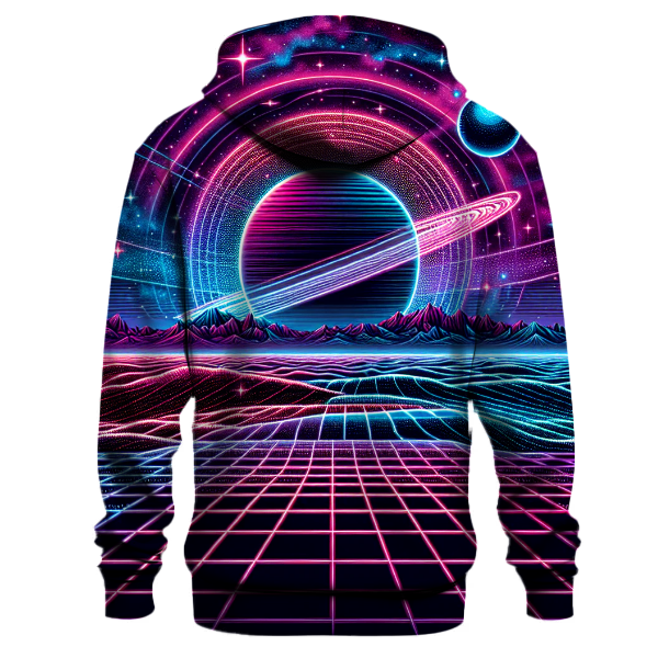 Galactic Neon Horizon Hoodie