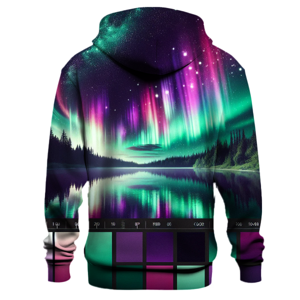 Radiant Aurora Night Sky Hoodie