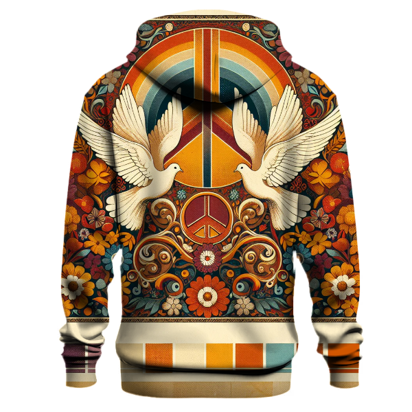 Classic Hippy Peace Symbols Hoodie